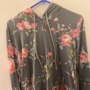 Floral Hoodie Sweater